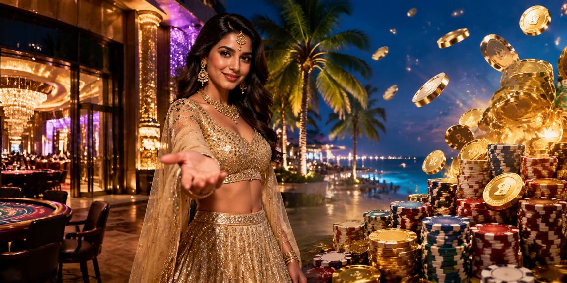 Casino chips and chips stack in India online casino environment
